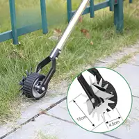 Wheel Rotary Edger Stainless Steel Handle Grass Edger Manual Lawn Edger for Farmhouse Courtyards Flower Beds Outdoor Driveways 1