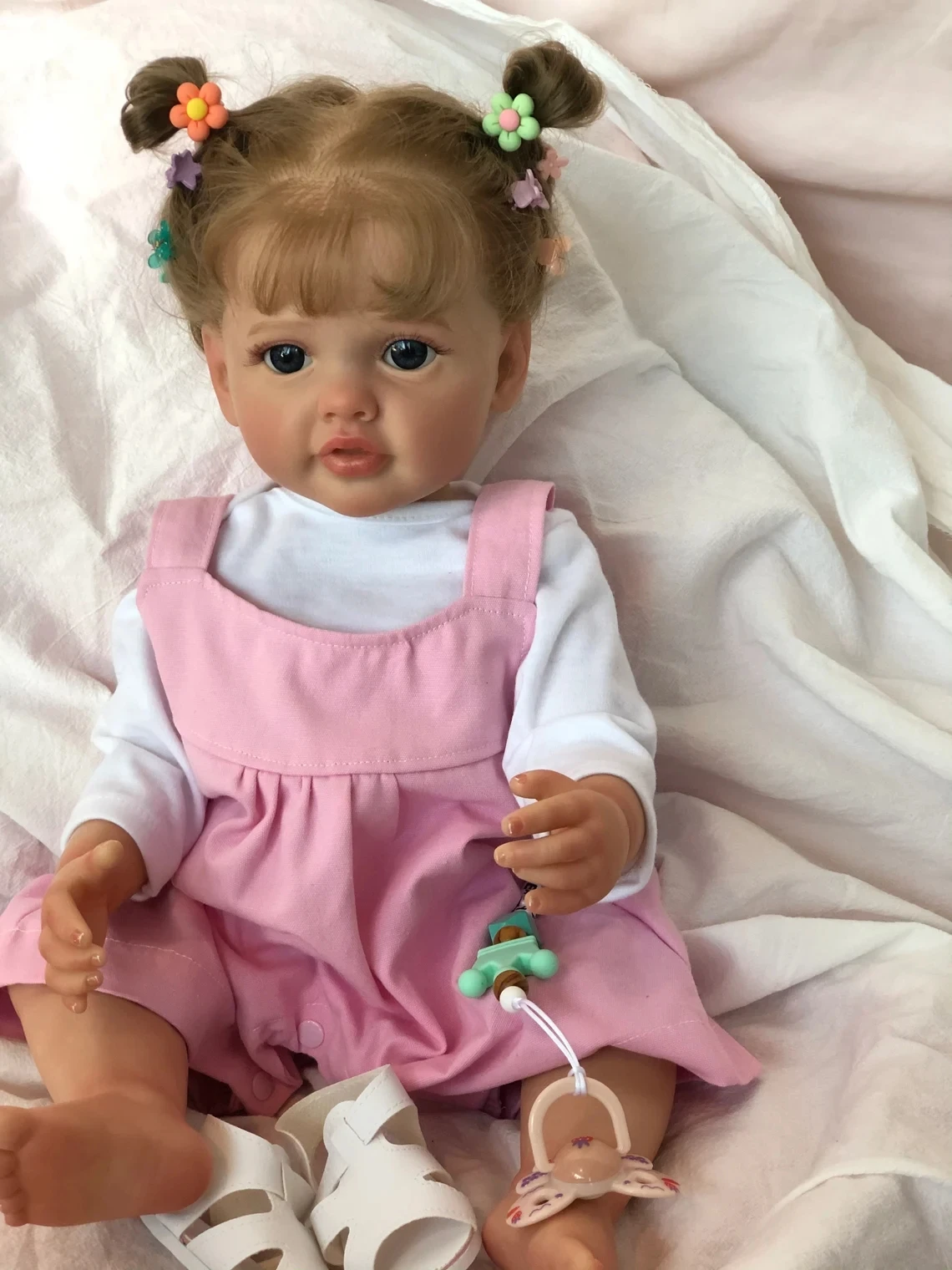 

3D Paint Skin With Vein Full Silicone Reborn Baby Doll Toy For Girl Betty Handmade Princess Toddler Bebe Artist Collection Gif