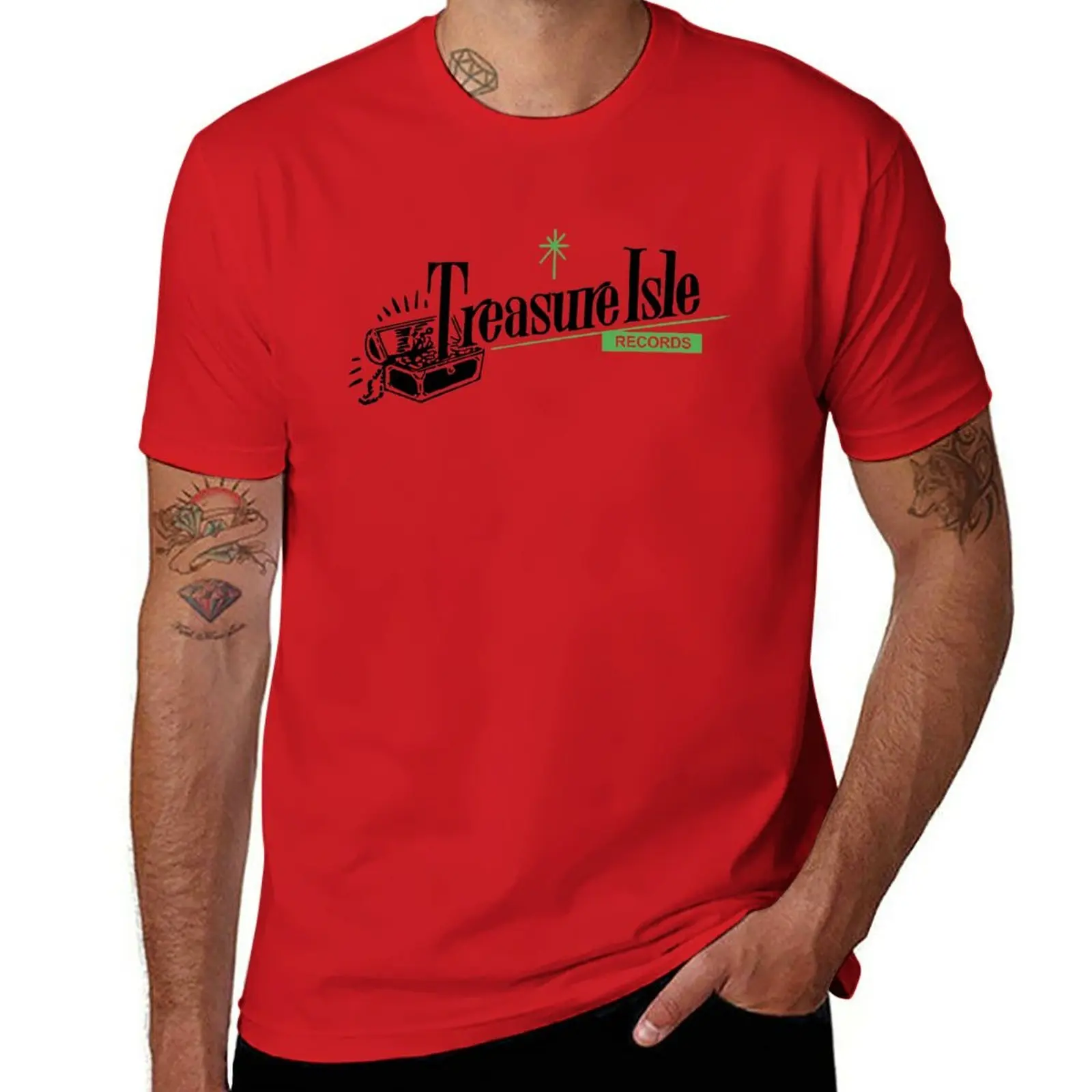 

New Jamaican Records T-Shirt plus size tops black t shirt anime mens t shirts pack