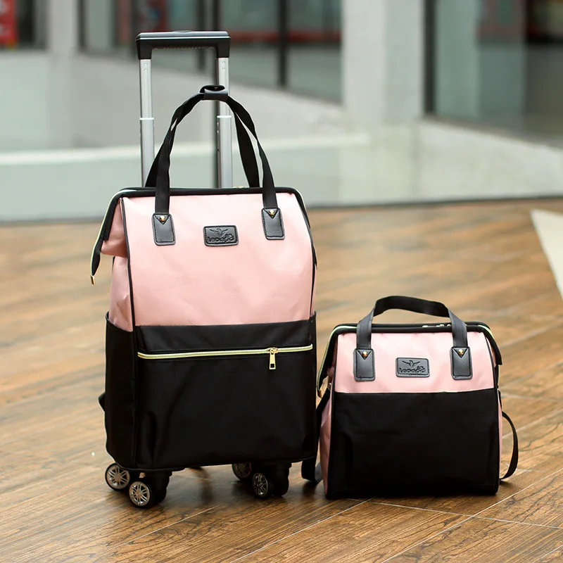 

Short distance travel bag, large capacity luggage bag, boarding trolley case, women's bag, business trip man's luggage bag 2pcs