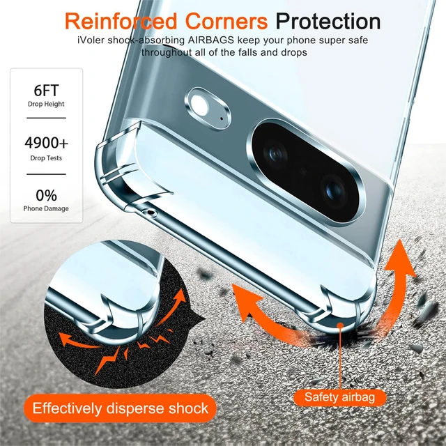 Funda de silicona suave para Google Pixel 7A 6A, carcasa transparente de  TPU para Google Pixel 8 Pro, funda para Google Pixel 7 Pro - AliExpress