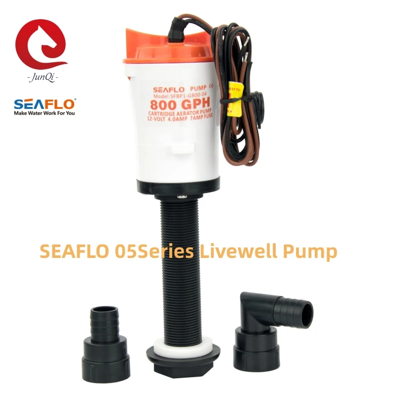 SEAFLO 12V 800GPH Livewell Aeration Pump Fishing Boat Live Bait Tank  Aerator Water Pump Fish Saver Marine Submersible Cartridge - AliExpress