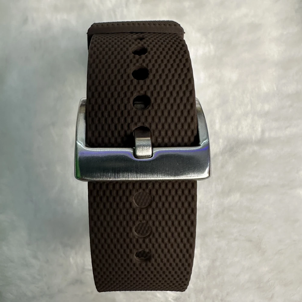 Premium Waterproof Silicone Rubber Watch Strap - Elastic Woven Pattern in Vibrant Colors