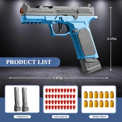 Soft Bullet Toy Gun with Blowback and Shell Throwing Feature for Continuous Outdoor Sports Shooting Games for Children (G17 Set B)