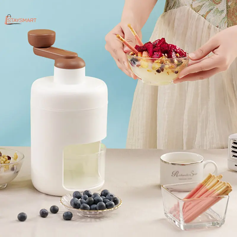Fast Ice Crushing Portable Shaved Ice Manual Ice Crusher Smoothies Hail