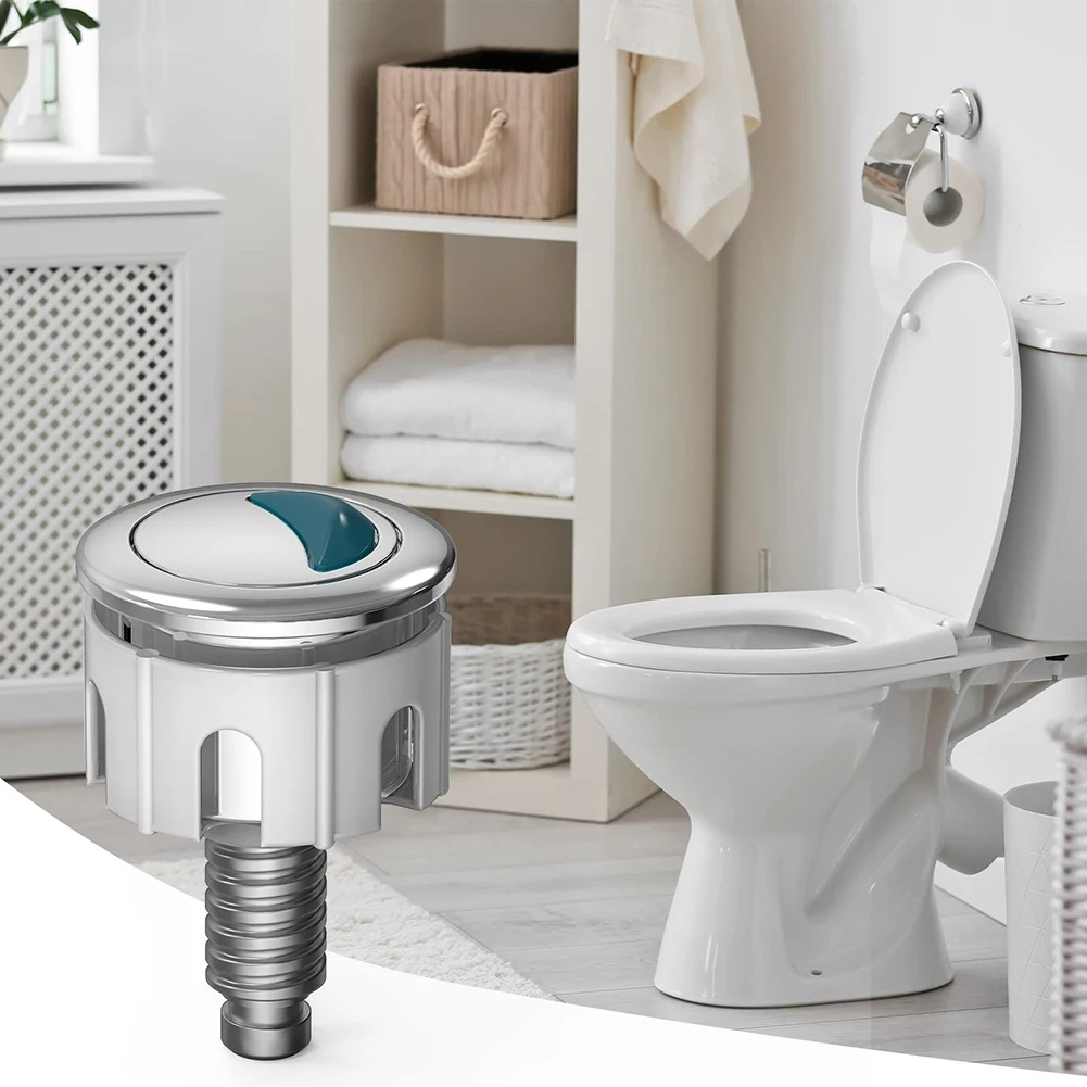 Push Button Switch Toilet Flush Button Dual Flush Water Saving Round Dual Push Switch For Cistern Tank Bathroom