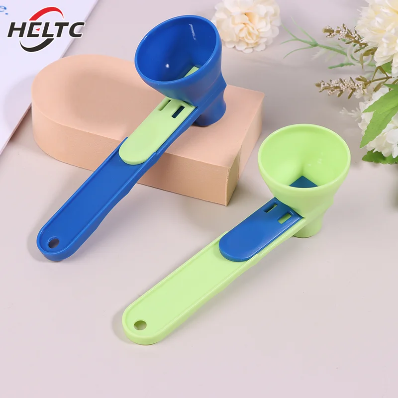 Coffee Scoop Funnel Measuring Spoon Longer Handle Powder Scoop Reusable Sliding Design Coffee Spoon Kitchen Gadgets kitchen measuring spoons measuring spoon set