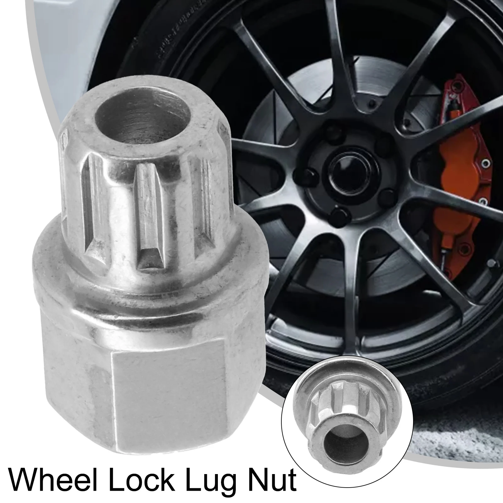 

1 Pcs Wheel Lock Lug Nut 54/9PT Anti Theft Wheel Lock Key Lug Nut Screw Removal Key For A4 A6 The Wheel Lock Lug Nut