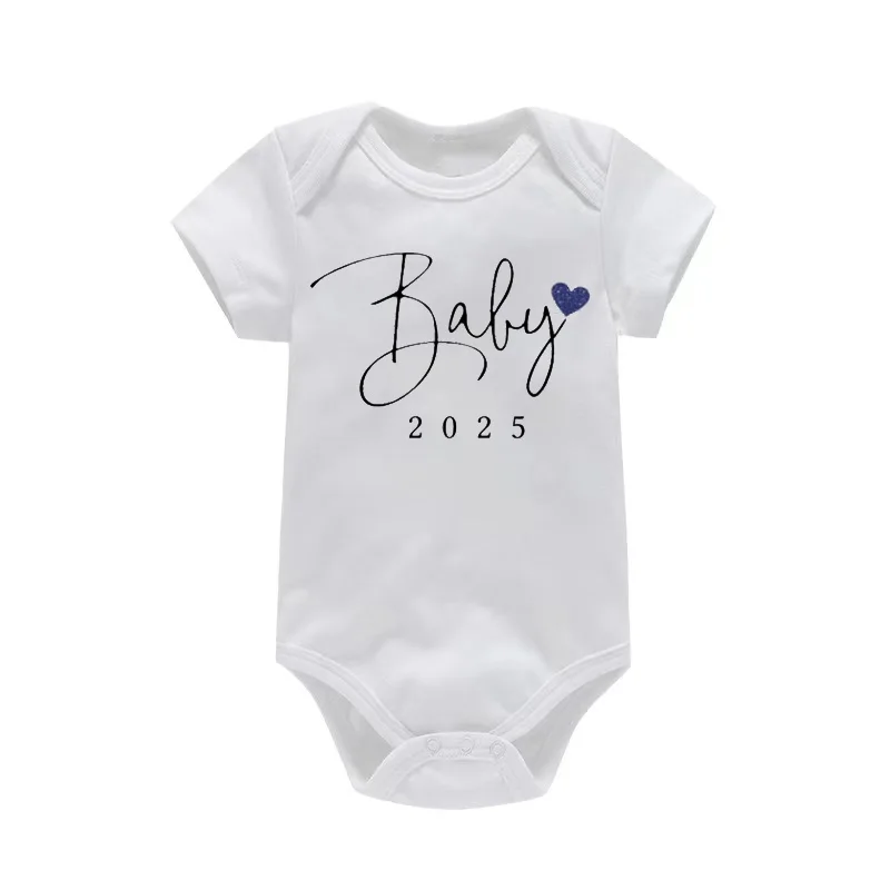 Baby Bodysuit Romper baby bodysuit cotton romper Funny Boys Girls Outfits Body Pregnancy Reveal Clothes Baby Coming Soon 2025 Announcement