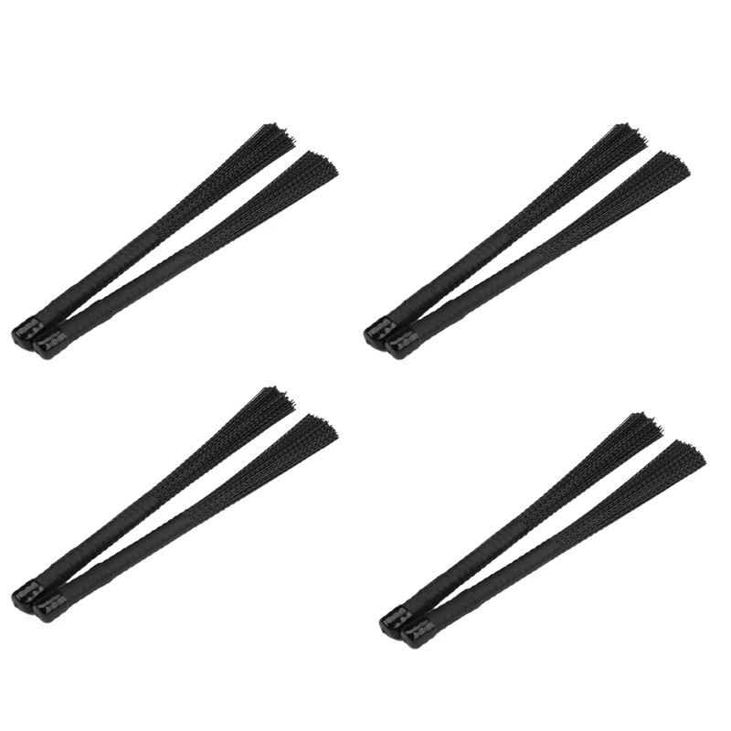 

8Pcs Cajon Brush Telescoping Drum Brushes Nylon Sticks Percussion For Jazz Stick Drum