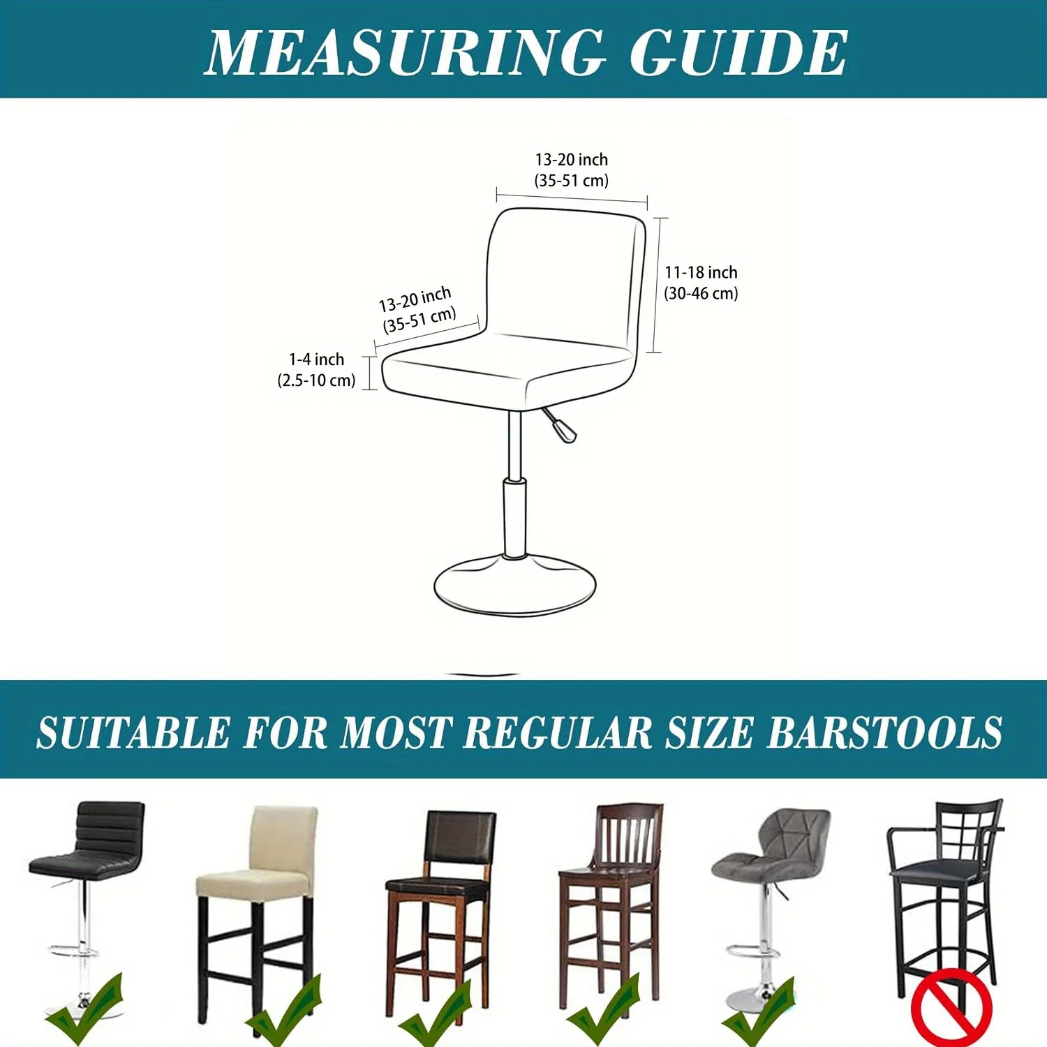 1pc Water Resistant Leaf Texture Jacquard Stretch Bar Stool Chair Cover Spandex Washable Soft Removable Short Back Chair Covers 2