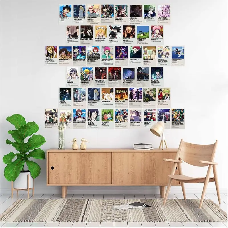 50Pcs Attack on Titan Anime Panel Wall Collage Kit Sticker for