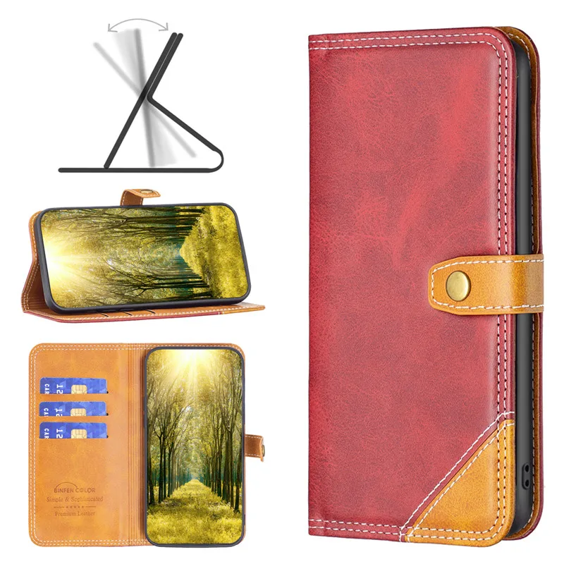 classic high quality leather wallet card slot case for Samsung galaxy