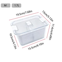Réfrigérateur à double couche, boîte de rangement pour la conservation de la fraîcheur, panier de vidange, congélateur alimentaire de qualité alimentaire, boîte scellée, panier de lavage de cuisine 6