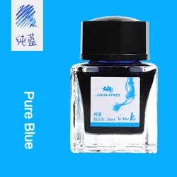 Vibrant Color Ink Glass Bottle for Fountain Pen Refills - School & Office Writing Supplies (Pure Blue 30ml)