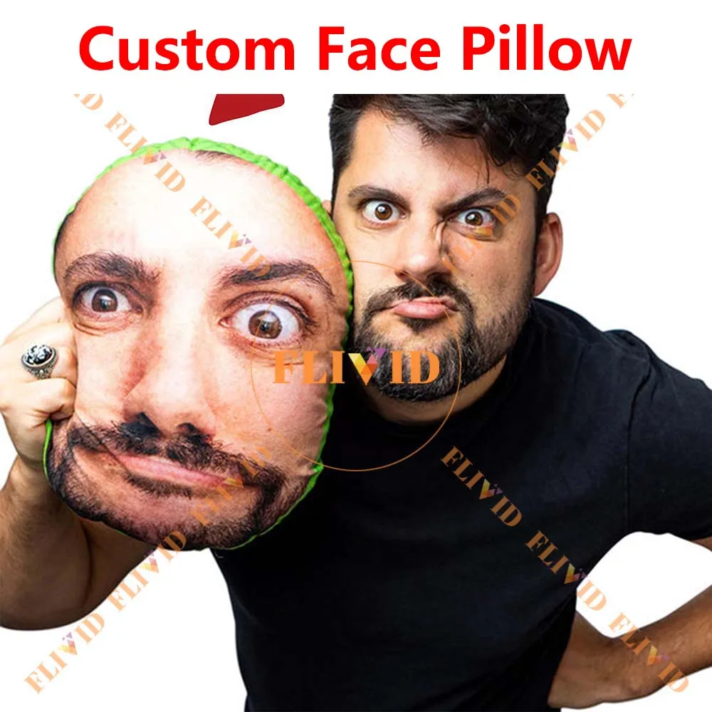 Customized 3D Human/ Animal Face Pillows,Hot Funny Head Pillow,Personalized Woman Pillow,Pet Loss Memorial Gift,Pet Lover Gift 2