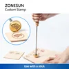 ZONESUN Custom Logo Leather Stamp Hot Brass Branding Iron Brand Heating On Wood Paper DIY Gift Personalized Stamping Mold 3