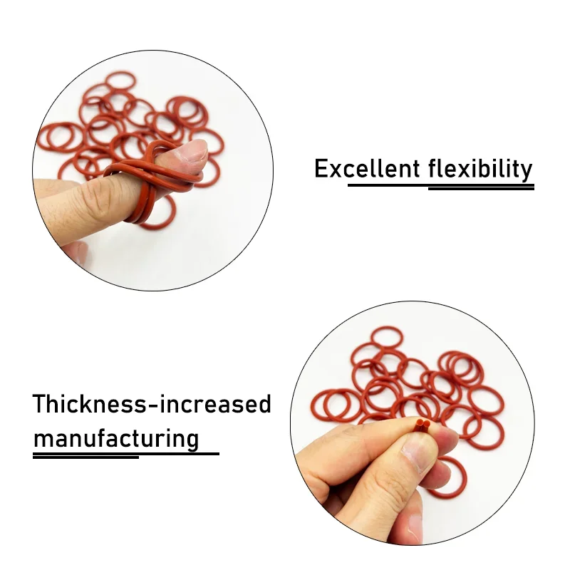 Silicone O Ring Sealing Washer VMQ O-ring plumbing Faucet Car Gasket Oil Resistant High Temperature 100x