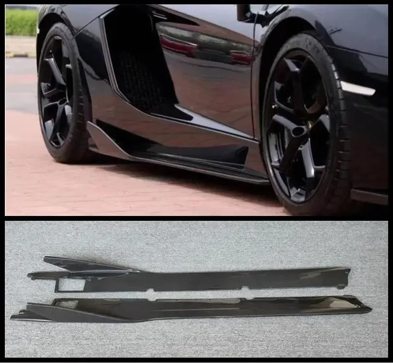 

RZ Style Real Carbon Fiber Side Extension Body Skirts Kit Lip Cover For Lamborghini Aventador LP700 LP720 LP750 2012-up