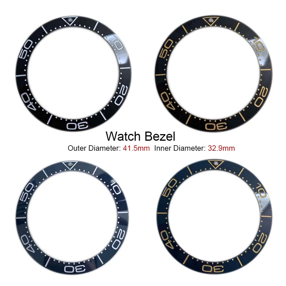41.5mm Watch Bezel Ceramic Insert Ring Replacement Bezels Inner