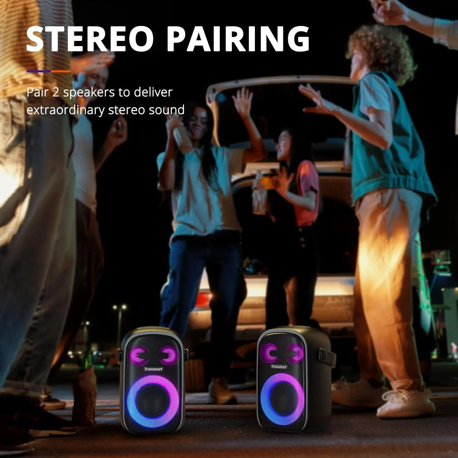 Tronsmart Halo 100 60W TWS - Altavoz Bluetooth 5.3 con luces RGB