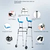 Arm Support Walking Stick with Seat, Adult Postoperative Training Walking Aids, Walking Inconvenience Anti-fall Mobility Scooter 4