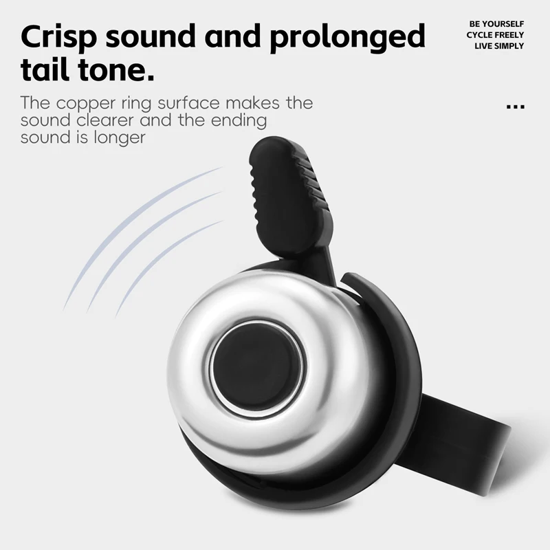 WEST BIKING Mini Bicycle Bell Retro Aluminum Alloy Clear Sound Bike Bell MTB Mountain Bicycle Handlebar Horn Bike Accessories