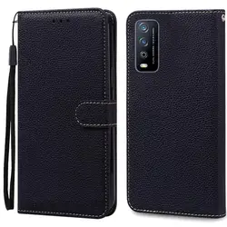 Premium Wallet Flip Case - Elegant Protection and Style for Vivo Y20i (Black)