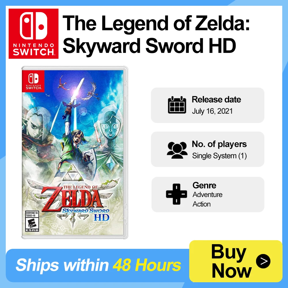 The Legend of Zelda Skyward Sword HD Nintendo Switch Game Deals 100