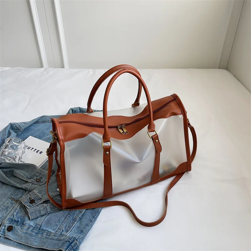 2024 New Capacity Transparent Women Trendy Women's Fashion One Shoulder Handbag Summer Crossbody Travel Women Travel Bags Bag
