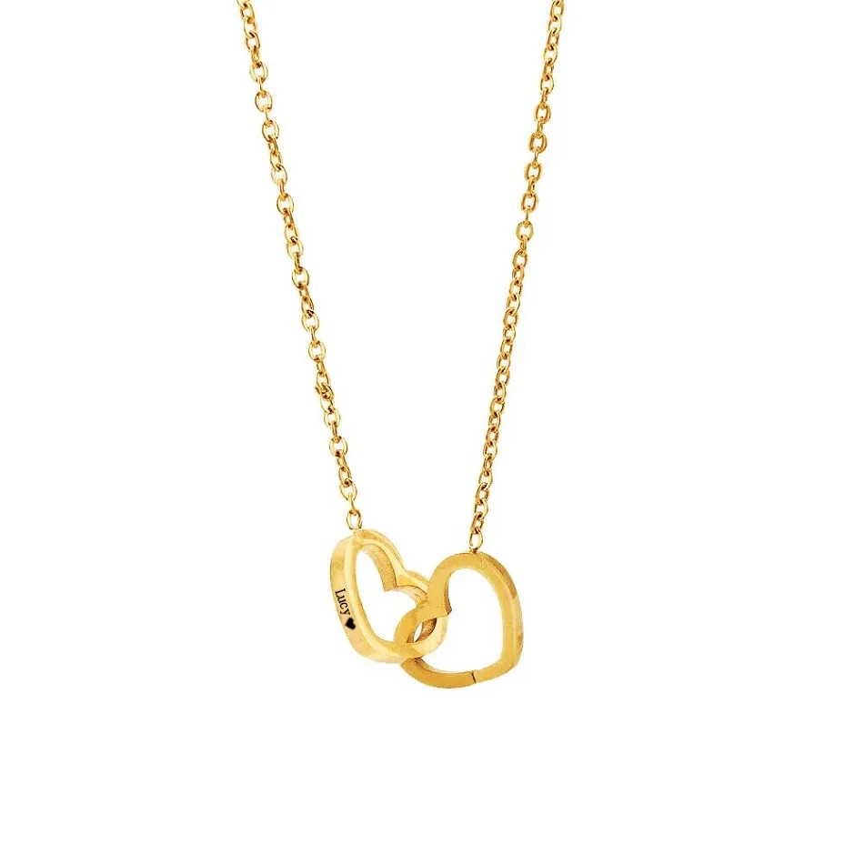 Collier Pendentif Rotatif Rose - Lot De 2, Unisexe - Chaîne 55 Cm - Cadeau Saint-Valentin, Noël, Anniversaire