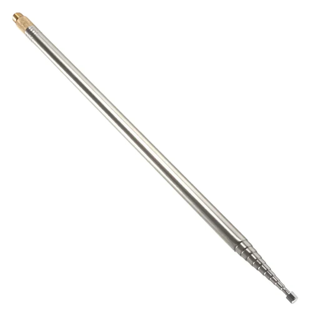 304 Stainless Steel 2.5M Telescopic Whip Antenna For PAC-12 JPC-7 Portable Short Wave Shortwave SW With M10-3/8 24 Adaptor