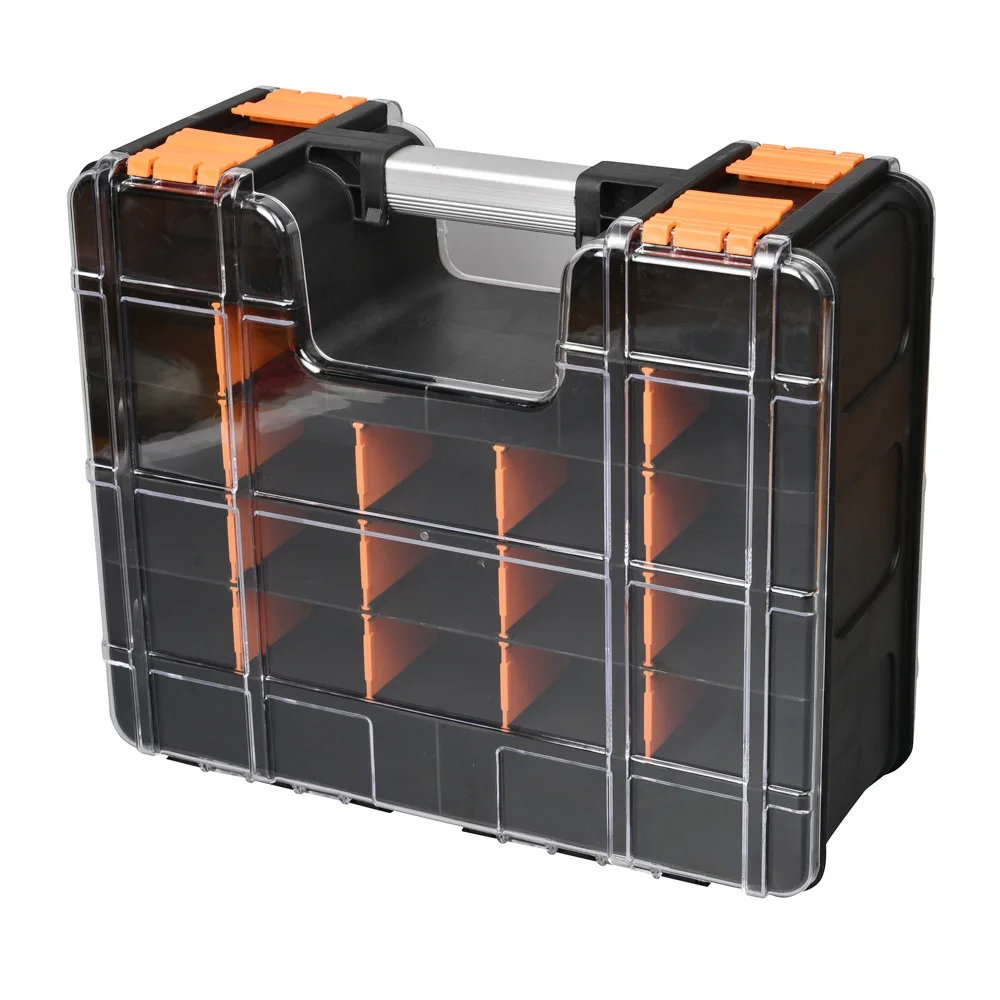 Plastic Tool Box Hard Case Hardware Screw Tool Storage Box Double-size Protable Toolbox Multi-grid Parts Tool box Organizer box 5