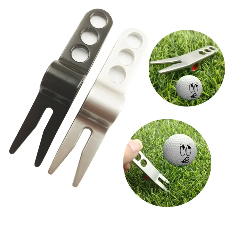 1PCS  Golf Divot tool Zinc Alloy Pitchfork Turf Tool
