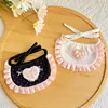 Cat Bib Lolita Style Cute Polka Dot Pet Neck Decoration Cat Role-playing Clothing Drool Bib Fabric Scarf 2