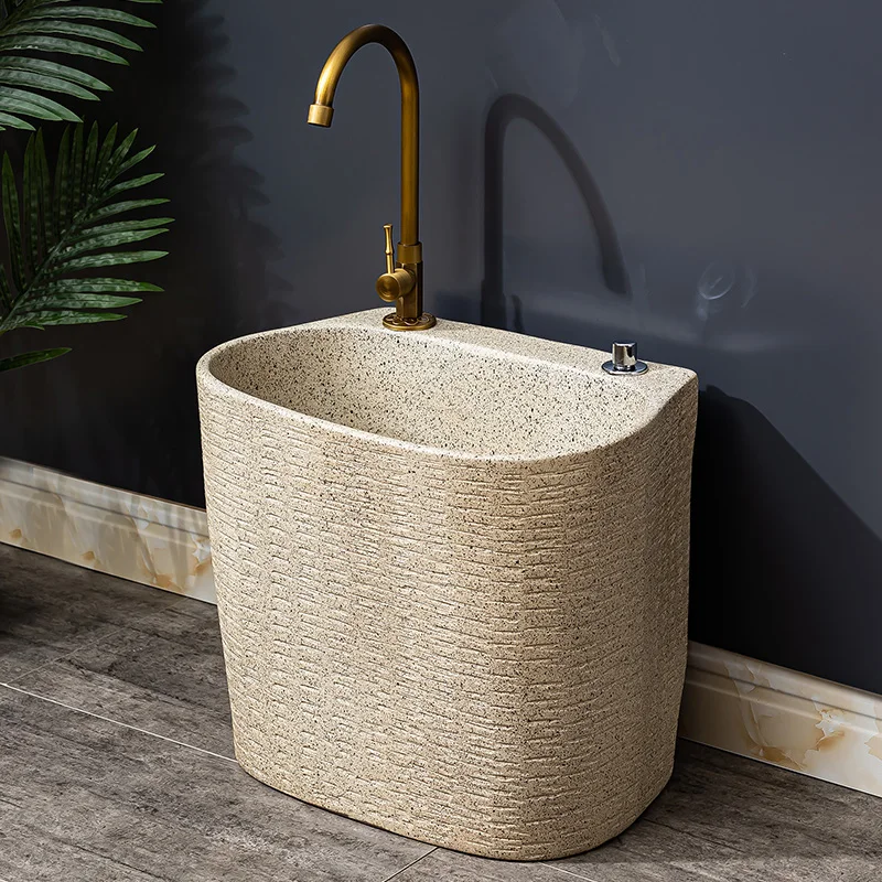 Home bathroom mop pool retro mop pool balcony outdoor courtyard pier ceramic pool mopping basin
