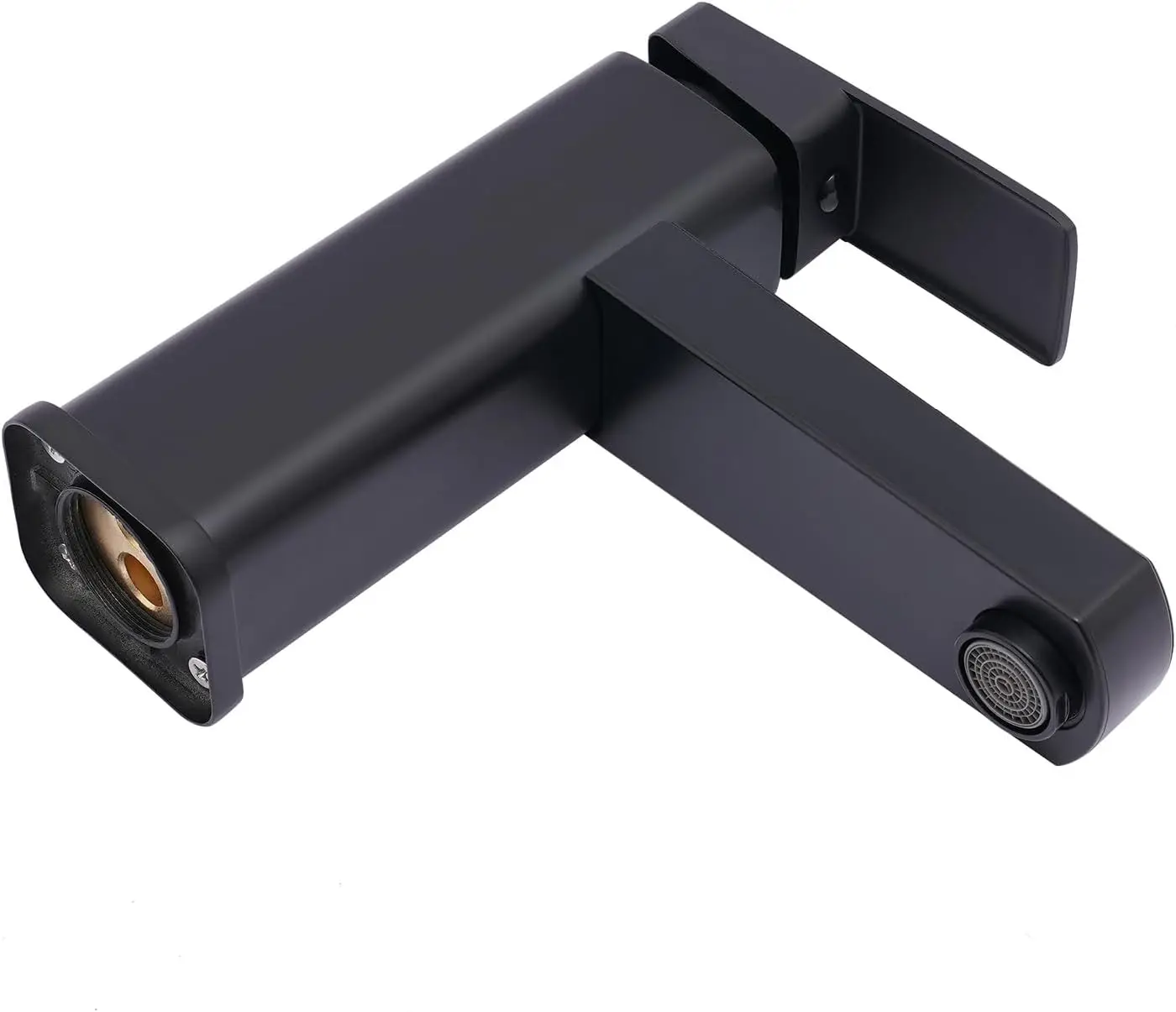G1/2 Spülbeckenarmatur, Küchenarmatur mit LED-Digitaltemperaturanzeige, Spülbeckenmischer für Waschbecken im Badezimmer (Schwarz) – Detail 6