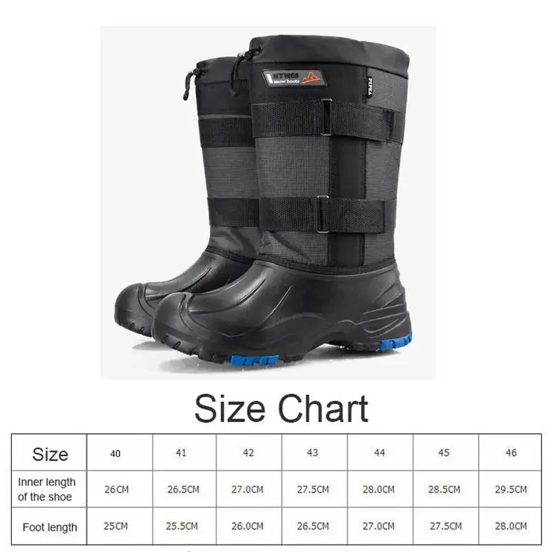 Winter Fishing Boots Thicken Warm SnowShoes Outdoor Hunting Climbing Hiking Skiing Snowfield Non-slip Waterproof Boots