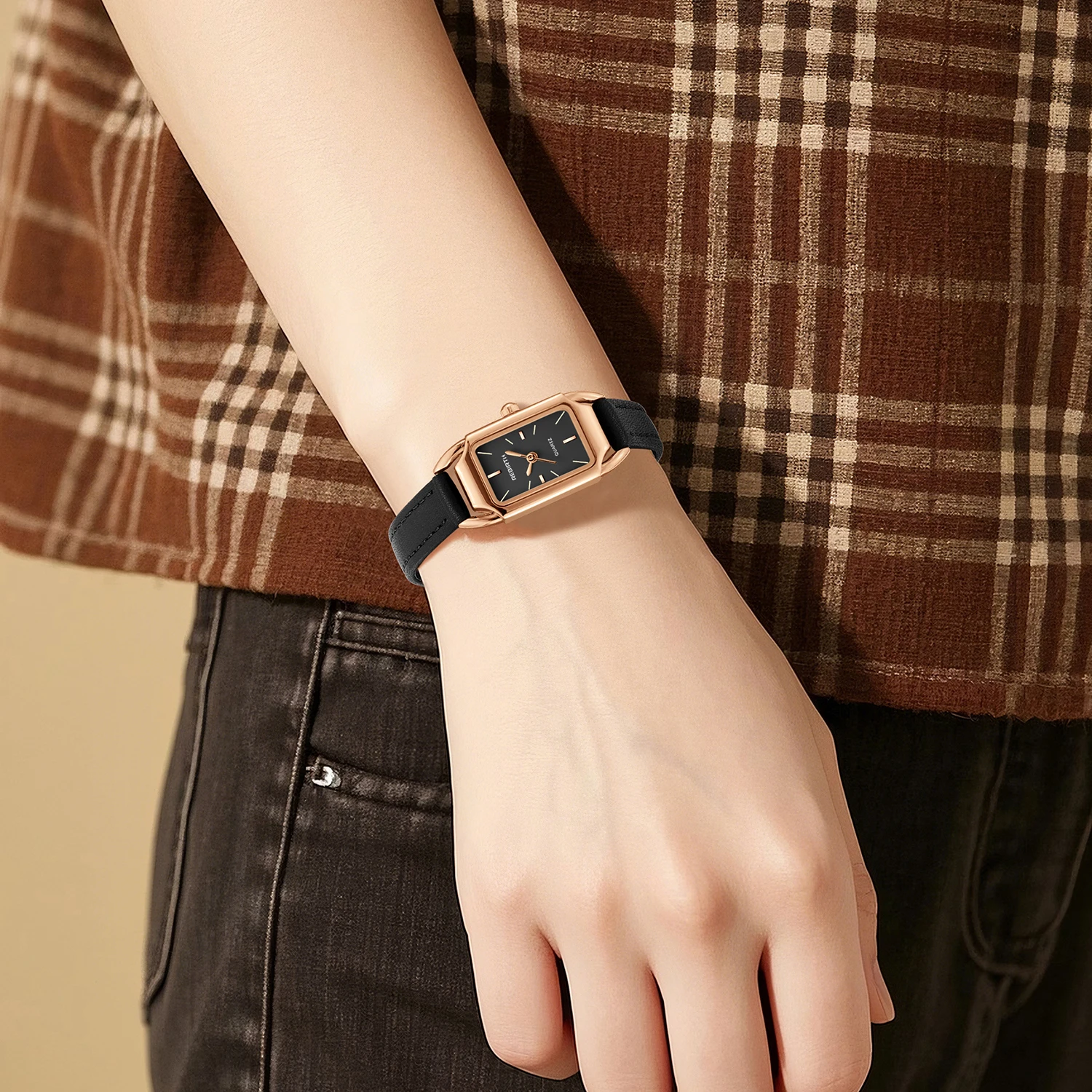Ladies Belt Retro Casual Quartz Watch Suitable for Daily Wear
