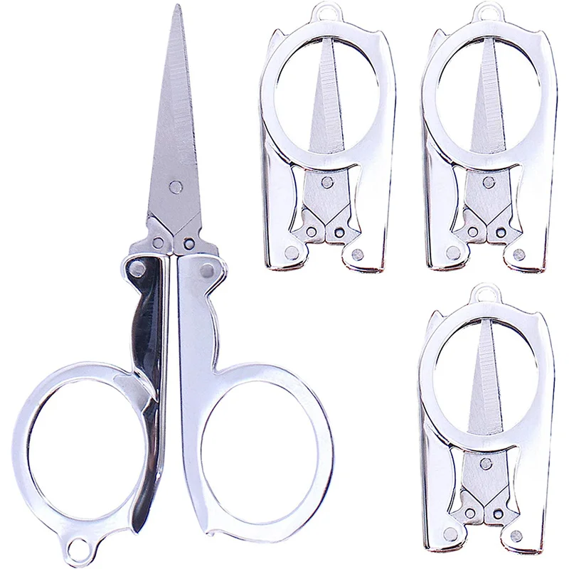 1Pc Foldable Small Scissors Portable Mini Travel Scissor Stainless