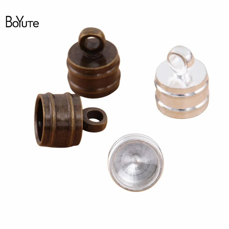 

BoYuTe (100 шт./Лот) 8*10 мм латунная заглушка для крышки Застежки Diy ювелирные аксессуары ручной работы