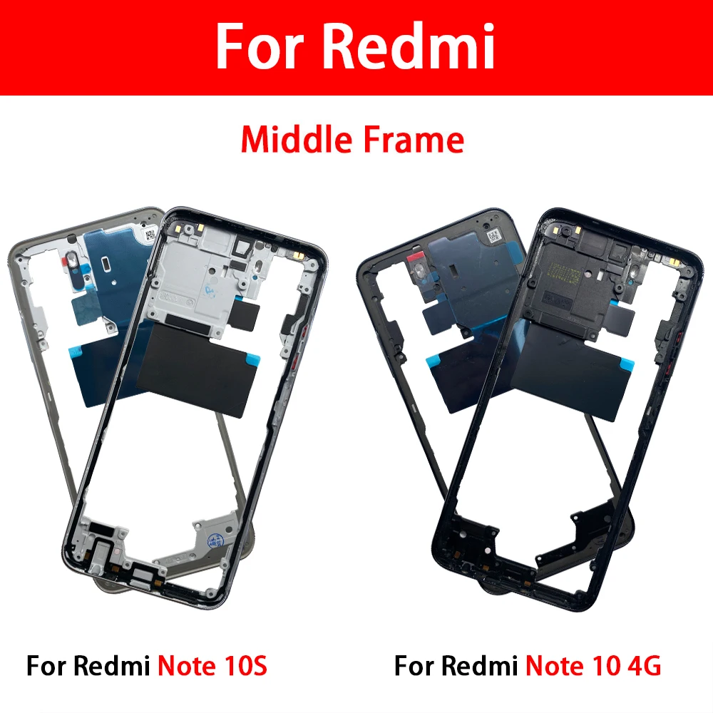 

Для Xiaomi Redmi Note 10 4G 10S средняя рамка пластина корпус панель ЖК-дисплей Поддержка средняя рамка с кнопкой громкости запасные части