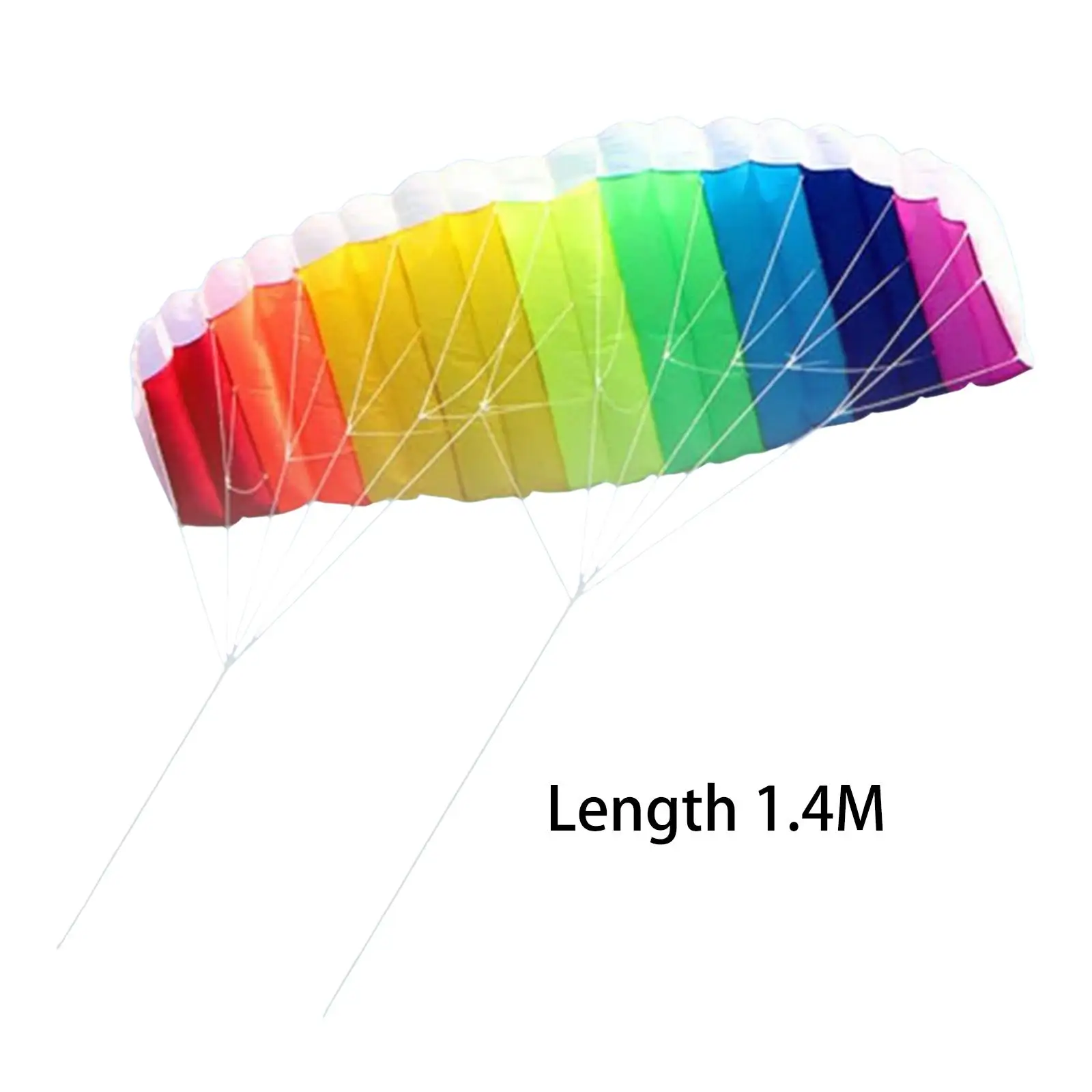 Dual Line Stunt Power Sport Kite Rainbow Stunt Kite for Games Park Outdoor