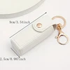 1PCS New Leather Lip Balm Bag Keychain Holder Protective Cover Mini Portable Key Bag Lipstick Cosmetics Storage Bag 6