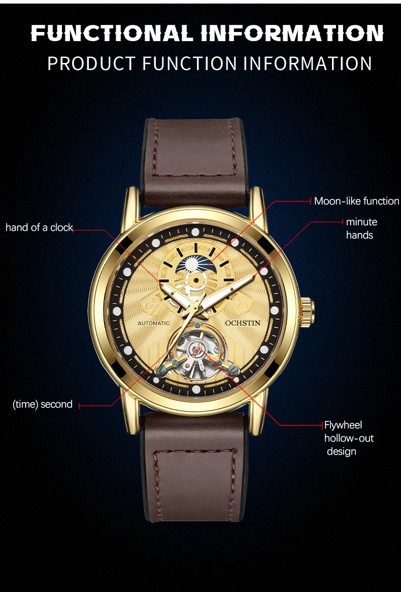 Men's Automatic Mechanical Watch With Tourbillon And Open Heart_voghion.com