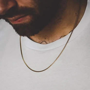 1/2/3mm Box Chain Necklaces for Men Women,Delicate Square Stainless Steel Chains Links Collars,Jewelry Gift 18To24 Inch 1