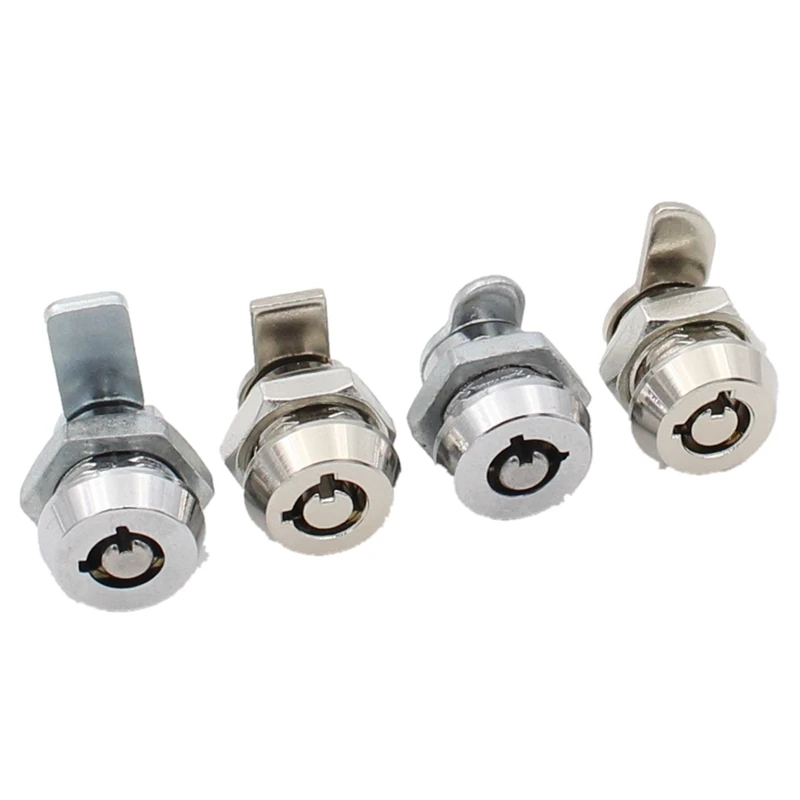 1x Cam Lock Round Key Mailbox Cylinder Nut Zinc Alloy Plunger Push Lock For Sliding Glass Door Showcase Lock Furniture Cabinet
