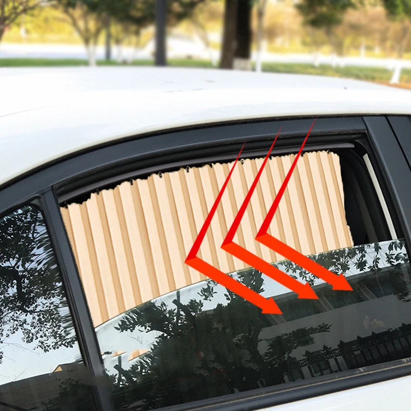 Car curtains sunshades car windows sun protection heat insulation automatic magnetic suction track universal car sunshades