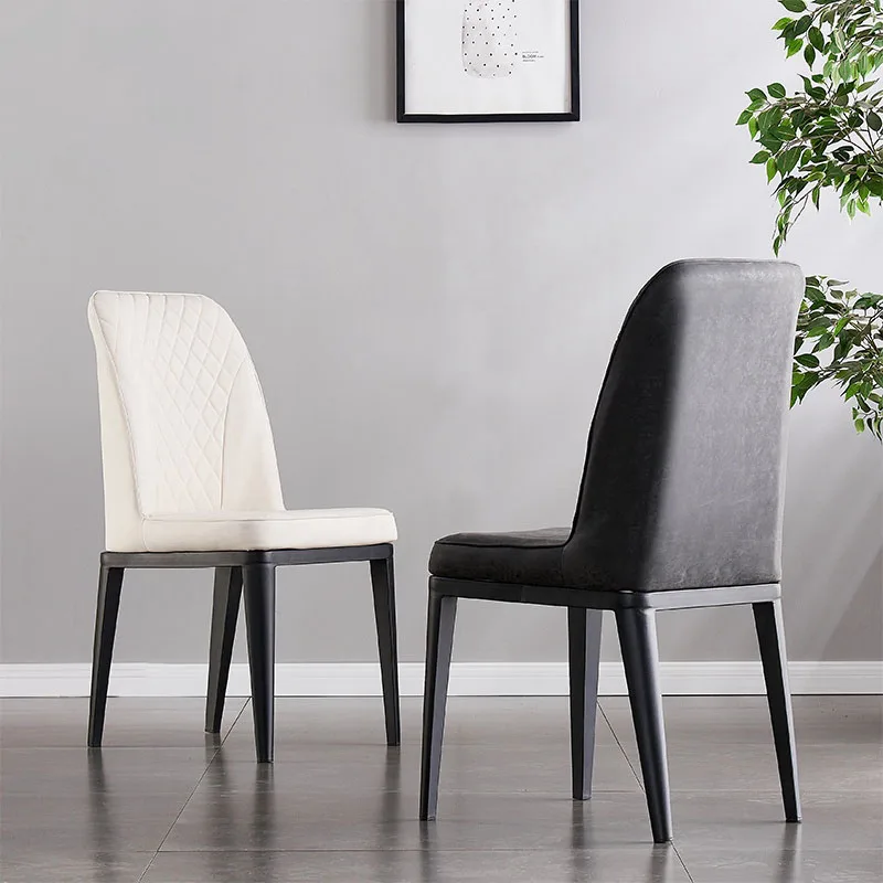 Leather Vanity Hairdressing Restaurant Chairs Youth Hall Ergonomic Cheap Chairs Study Loft Chaises Salle Manger Room Furniture