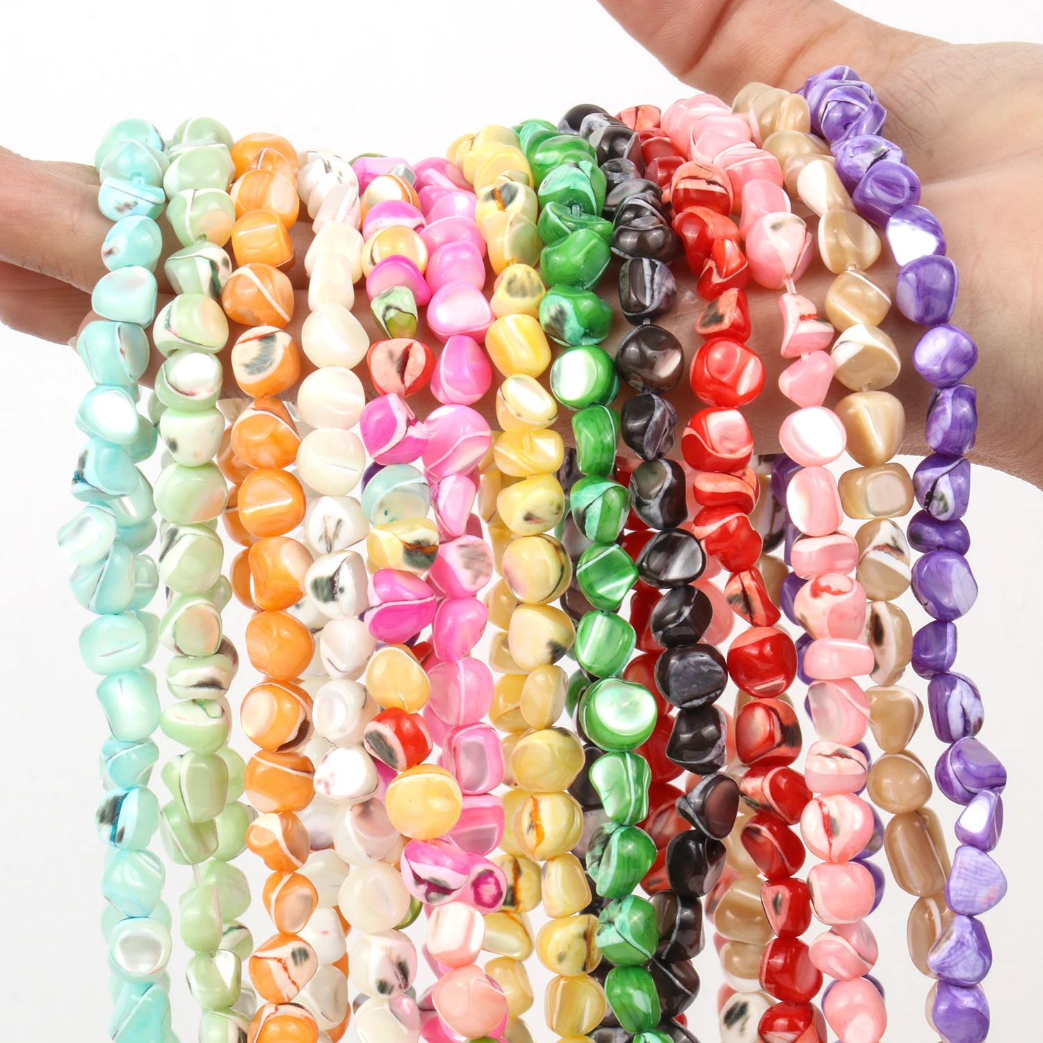 Multicolor Irregular Shell Beads Wholesale Mother of pearl Spacer